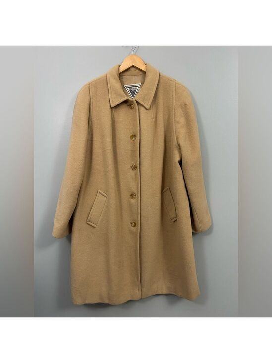 Marvin Richards Jackets & Blazers - Marvin Richards 100% Camel Hair Tan Trench Coat Size 18W